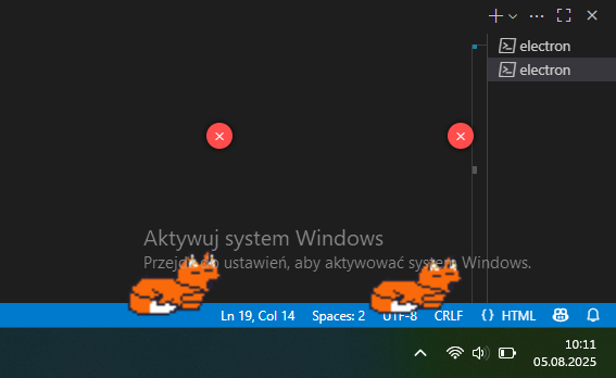 Desktop foxes by VexagonGames