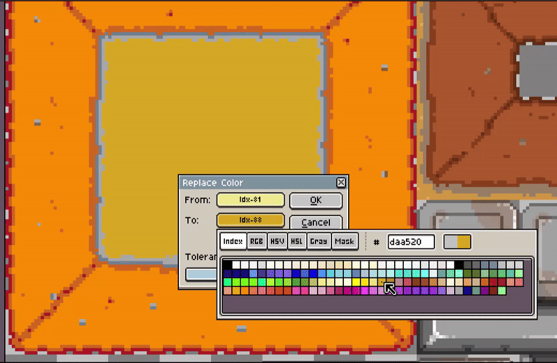 Tilemap Colour Editing
