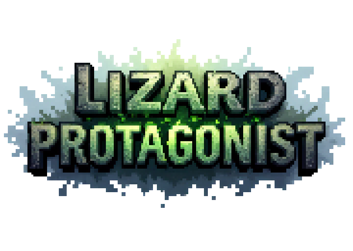 Lizard Protagonist - Animated Character (128x128 pixels)