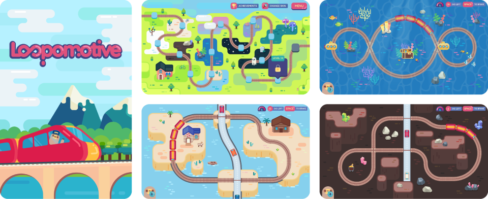 Loopomotive game screenshots