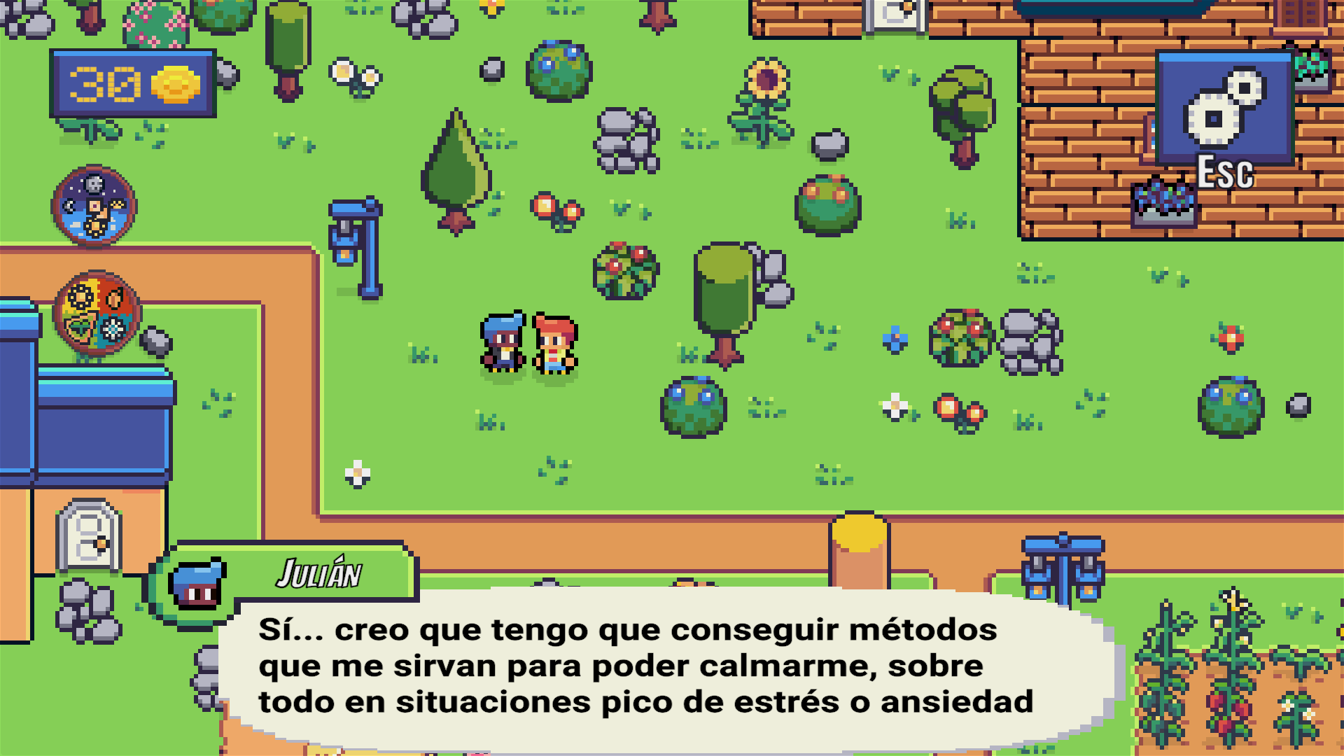 Imagen de un diálogo más avanzado con un personaje