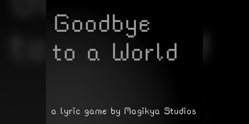 Cover image for Goodbye to a World