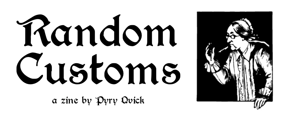 Random Customs - Tables to spice up adventures