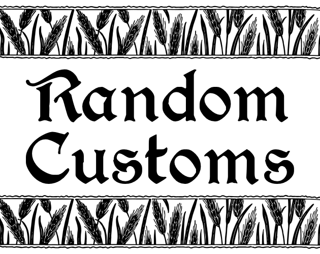 Cover image for Random Customs - Tables to spice up adventures