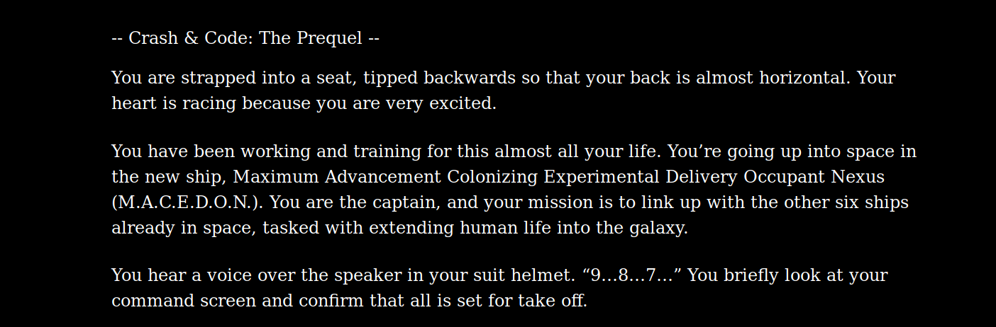 Crash & Code: The Prequel
