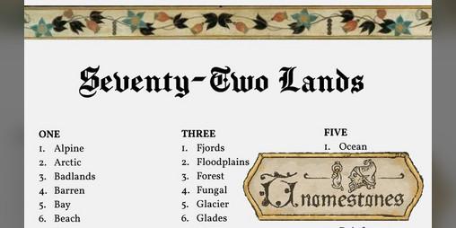 Cover image for Seventy-Two Lands for Mythic Bastionland