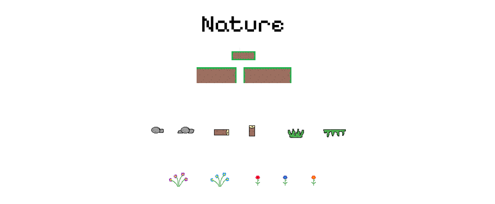 Nature Pixel Art Pack – (16x16) and (64X64)