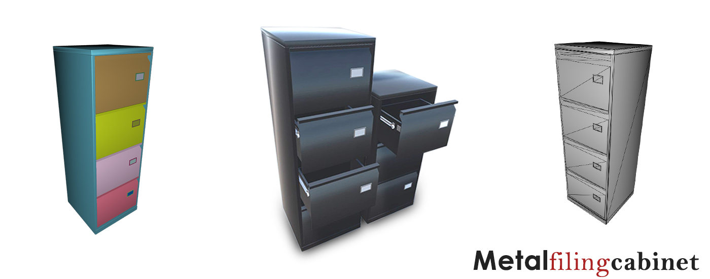 Vertical Filing Cabinet 3D Models
