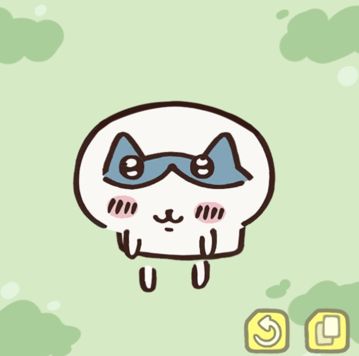 Chiikawa Puzzle solved level - colorful character artwork in online tile-matching game