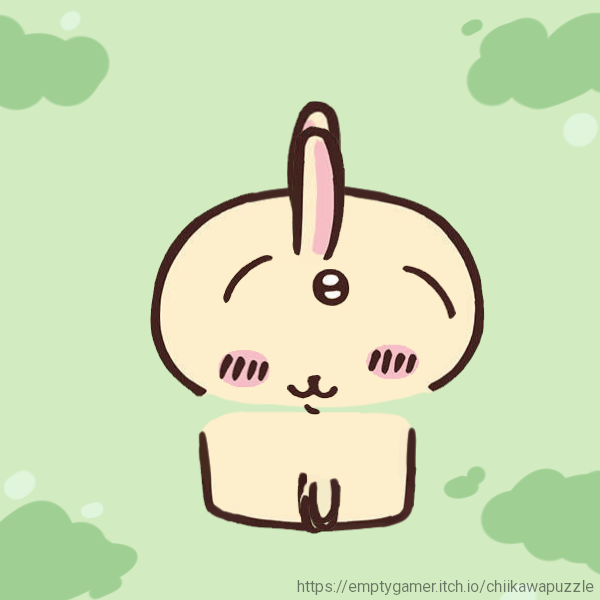 Chiikawa Puzzle completed level - adorable character scene from the popular online puzzle game