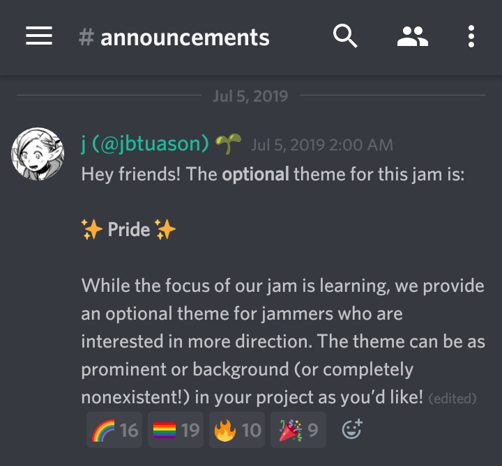 A screencap from discord