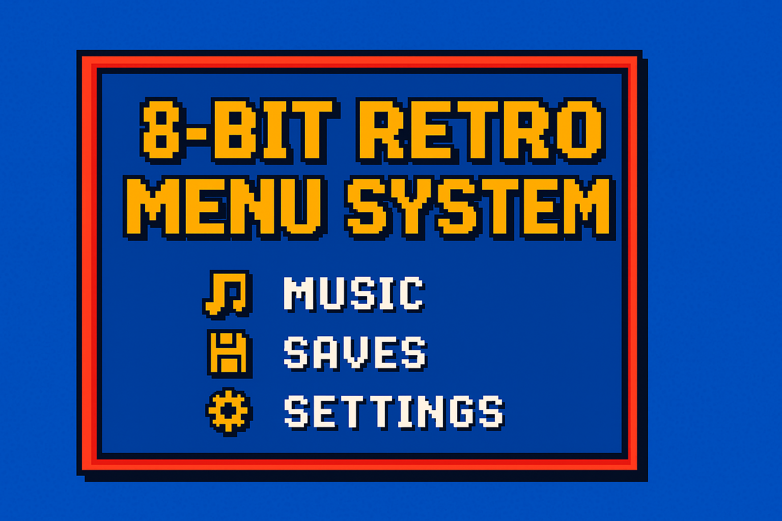 8-Bit Retro Menu System