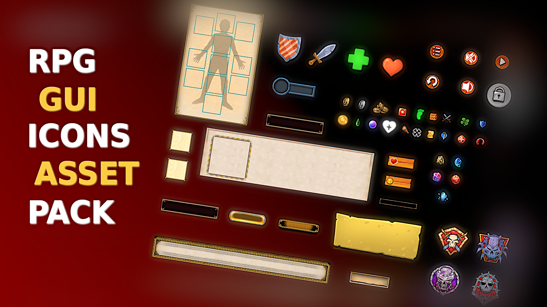 RPG GUI Icons Asset Pack