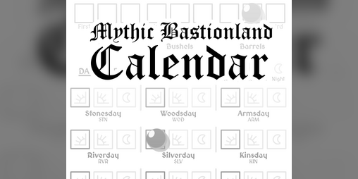 Cover image for Mythic Bastionland Calendar