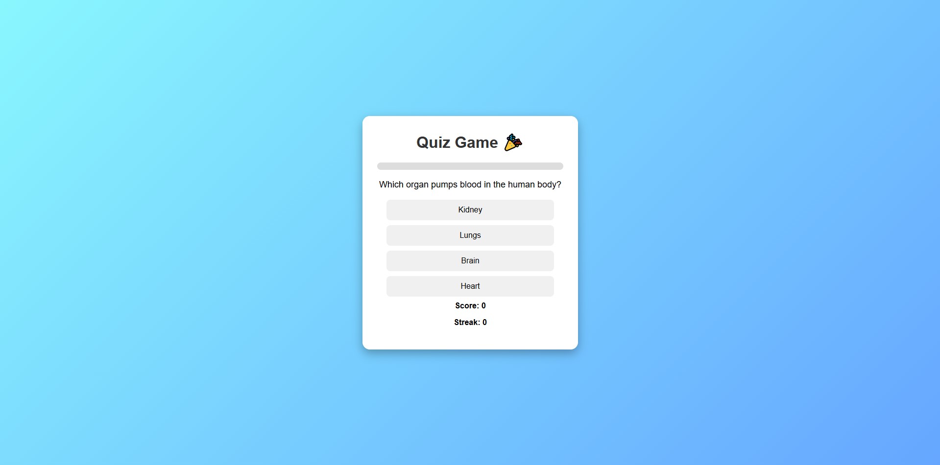 Mini Quiz Game