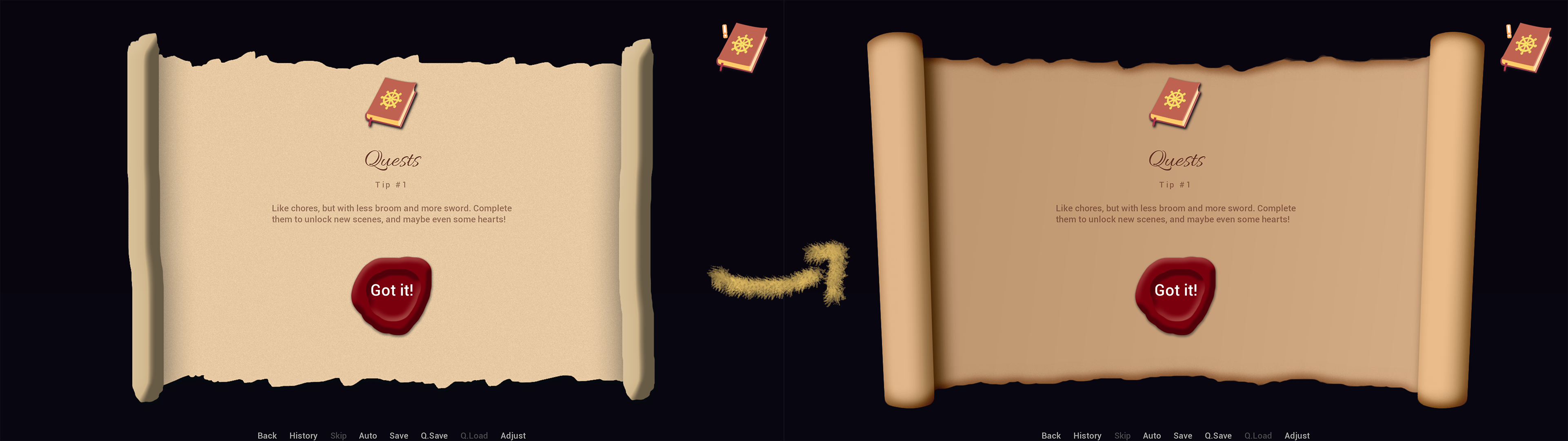 Parchment Gui Kit v0.4.0 - Meet the New Girl (+So Much More) - The Forbidden Fruit by ...