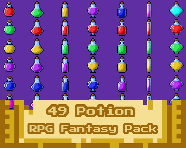 Pixel Art - Potion Asset / Sprite Pack For RPG Fantasy by BaruSadar