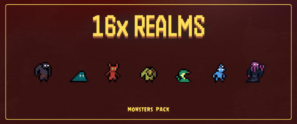 7 RPG Monsters Pack - 16x16