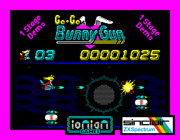 Go-Go BunnyGun - Portada del juego para ZX Spectrum