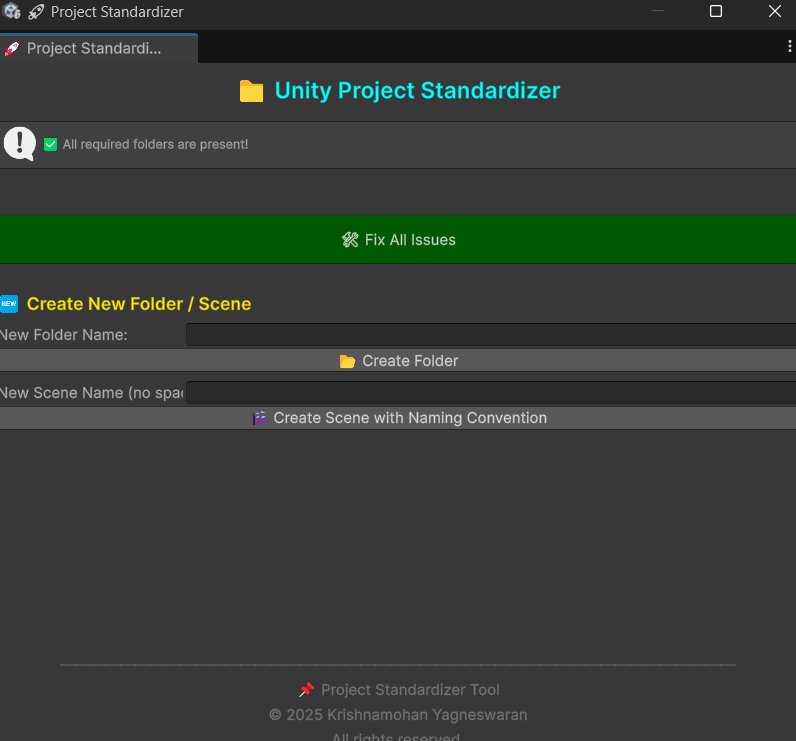 Unity Project Standardizer — Organize & Optimize Your Project Structure