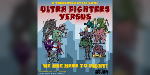Cover image for UltraFighters Versus: We Are Here to Fight! - 1 page RPG
