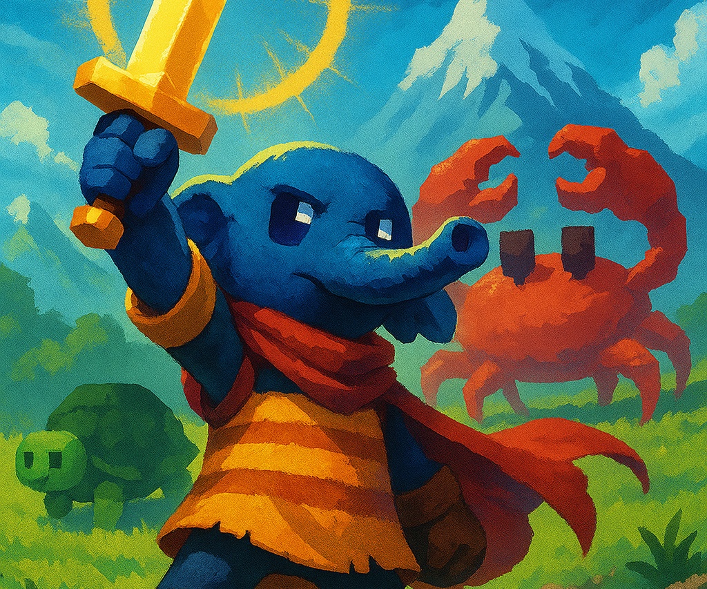 1min game: The elephant, turtle and crab