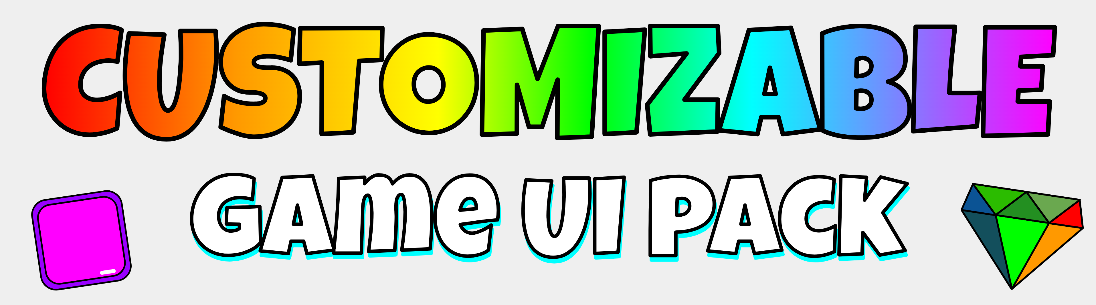CUSTOMIZABLE game UI asset pack