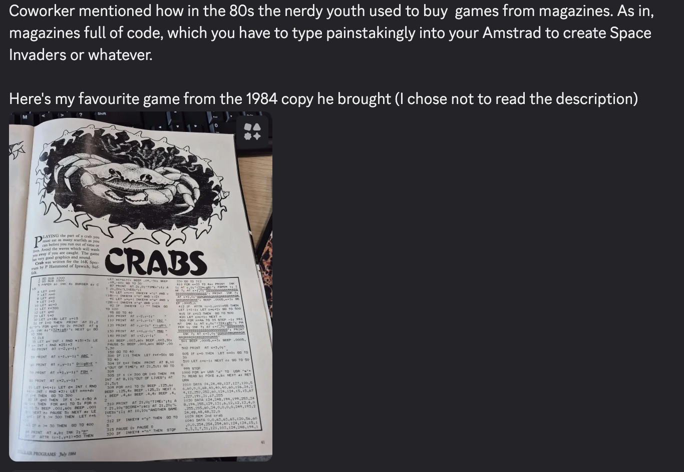 The message that started it all