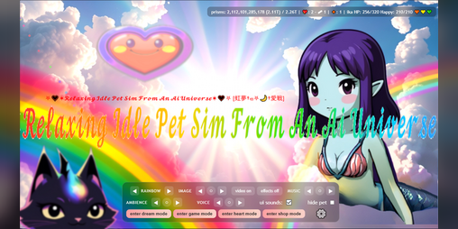 Cover image for ♡ Relaxing Idle Pet Sim from an Ai Universe ♡ [虹夢・愛戦]