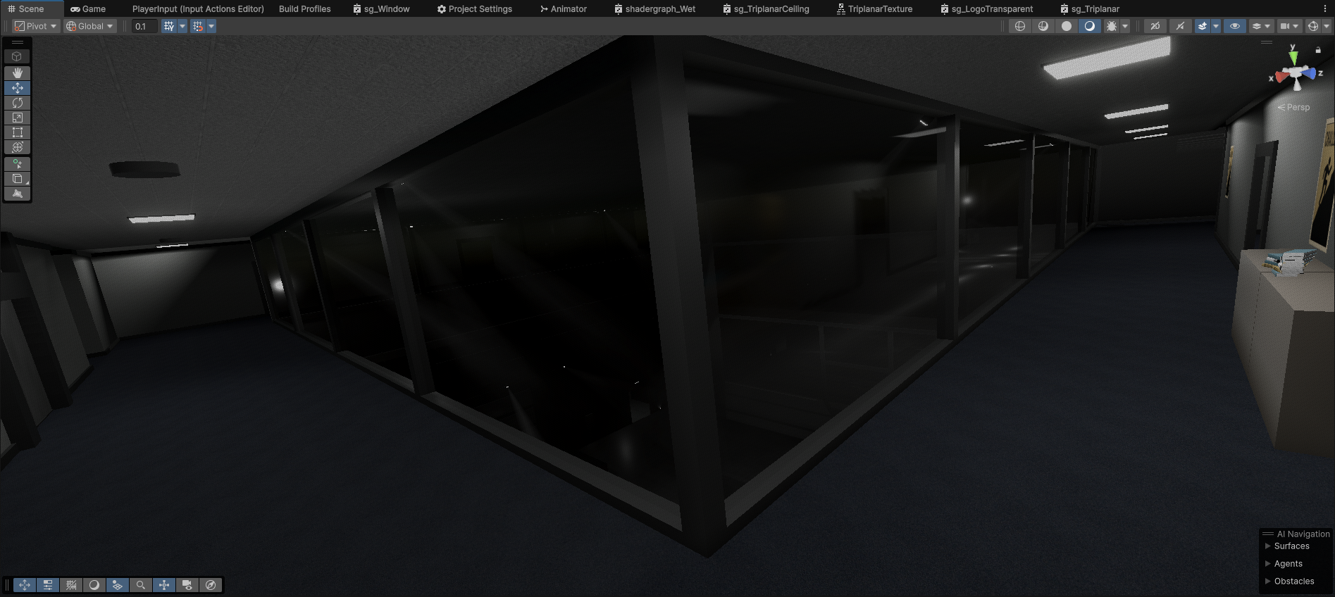 Washed out ceiling lighting from directional light bleed