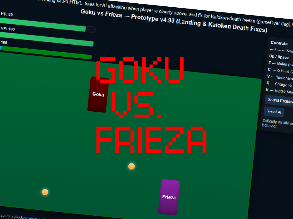 Goku vs frieza fighting game