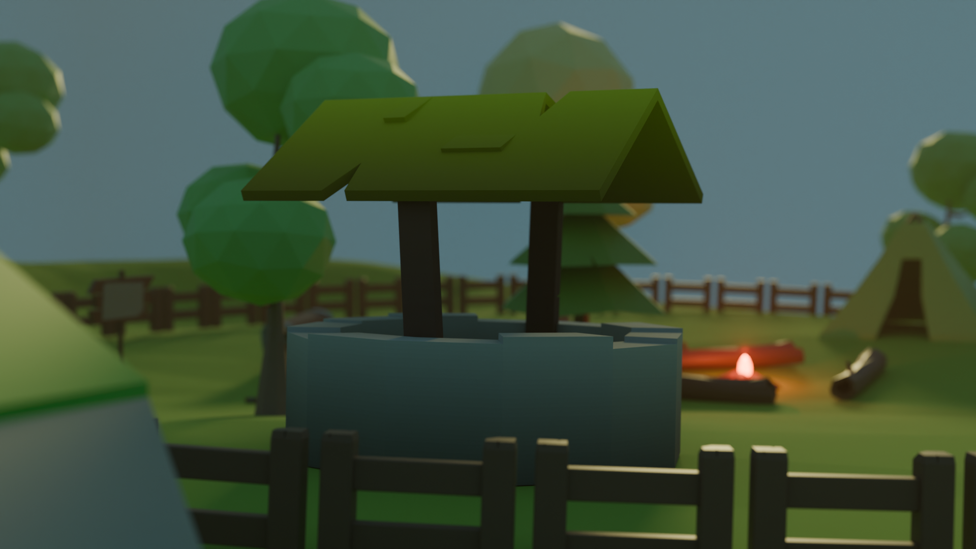 Low Poly survival asset pack with LODs