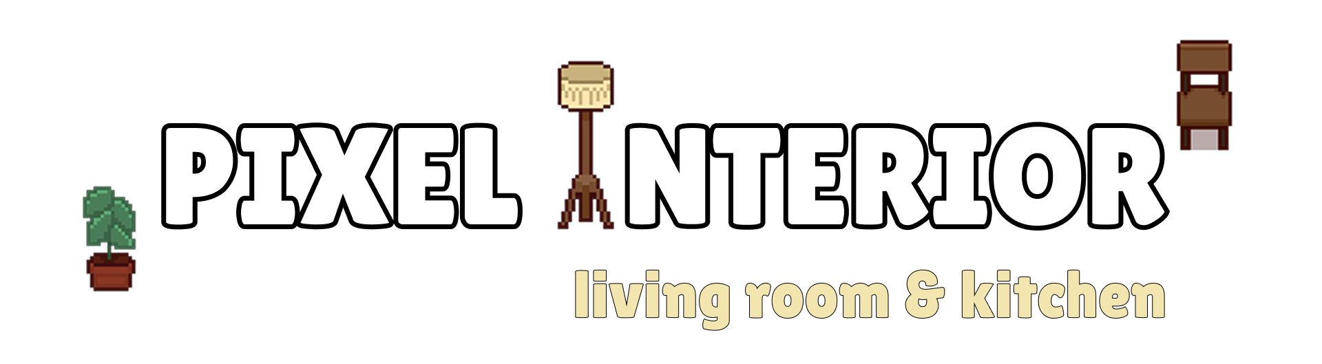 Pixel Interior – Living Room & Kitchen Interior Pack (16x16)