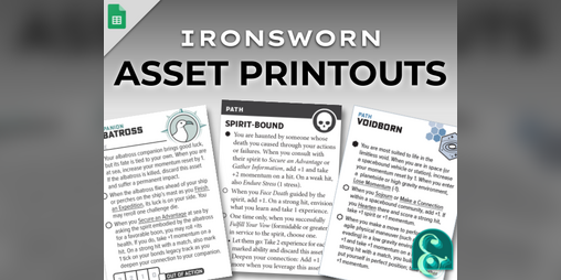 Cover image for Ironsworn Asset Printouts