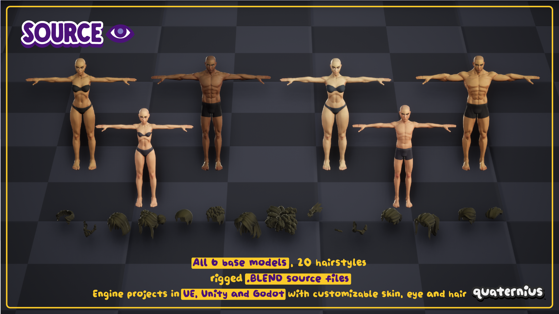 Universal Base Characters by Quaternius