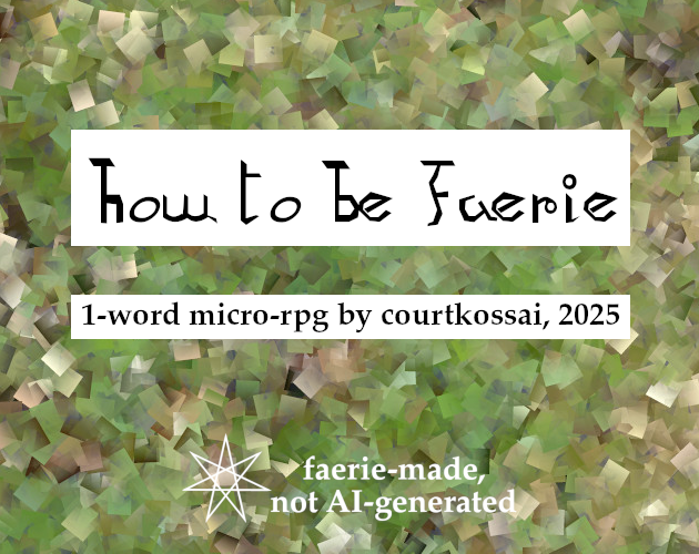 Cover image for how to be faerie