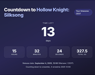 Countdown to silksong