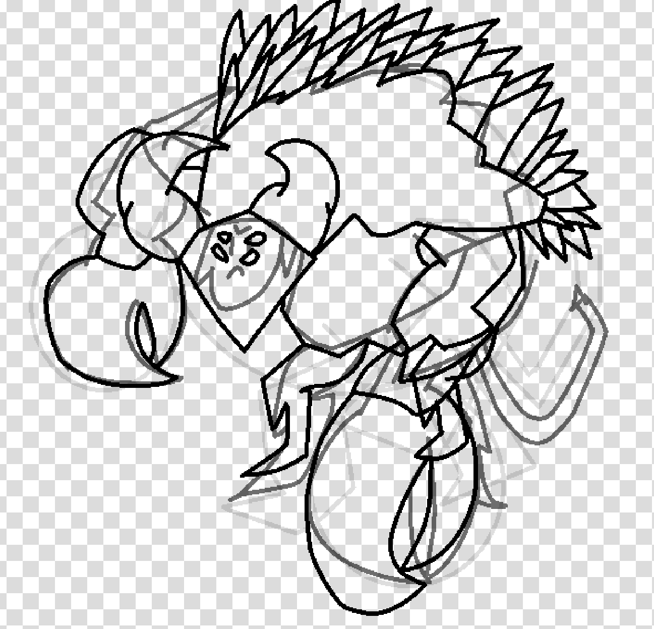 This is the Rampent Charger. He's got over 3 layers overlapping.