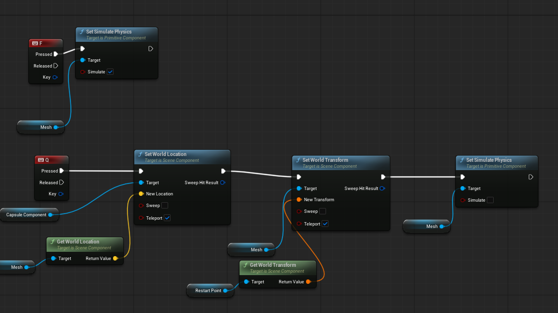 Code for ragdolling and reseting the character. Code for ragdolling and reseting the character.