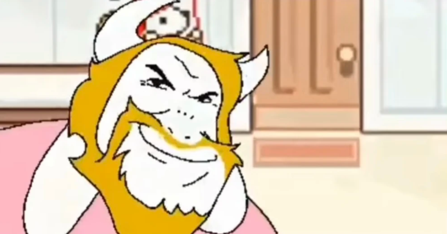 Asgore driving in his Car