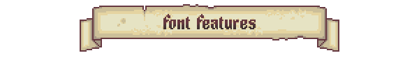 font features