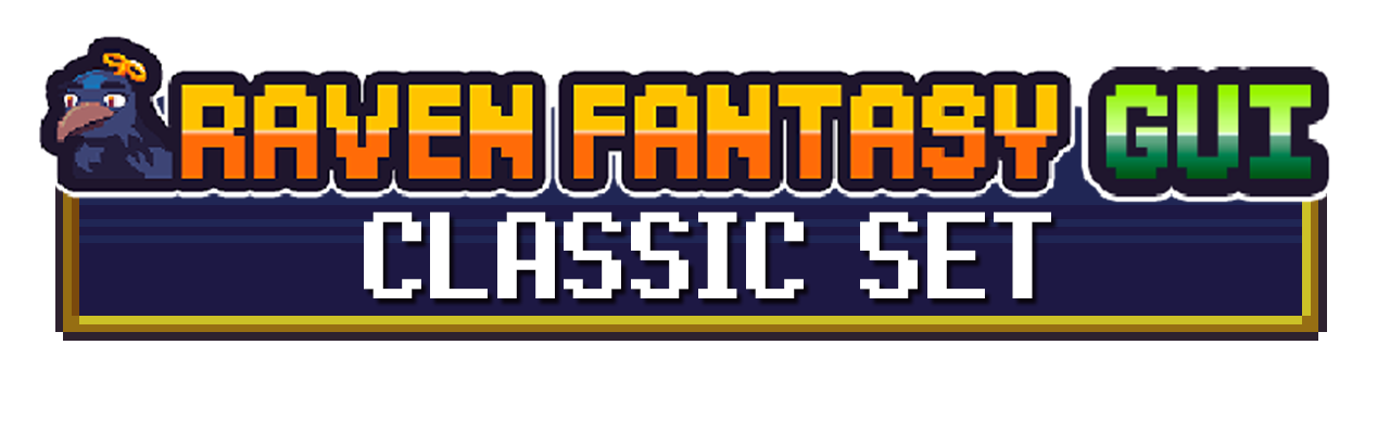 Raven Fantasy - PixelArt Menu, GUI, HUD - Classic