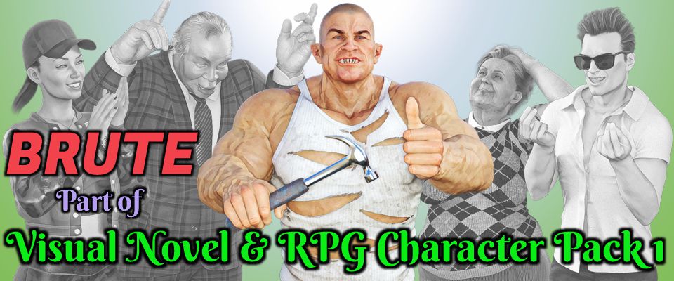 Visual Novel & RPG character - Brute