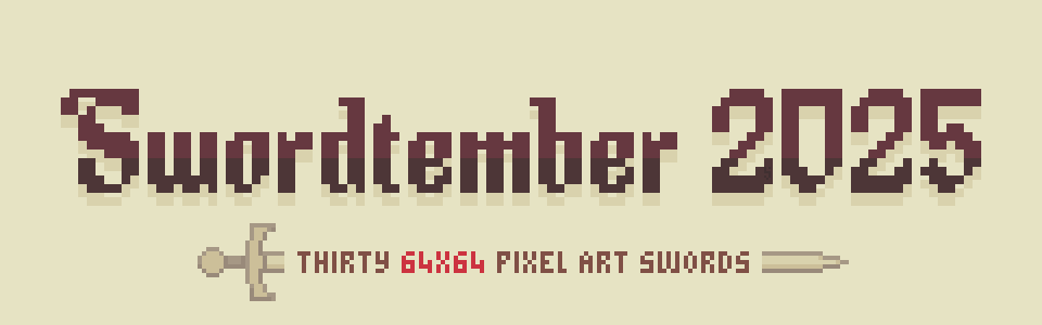 64x64 pixel swords - Swordtember 2025