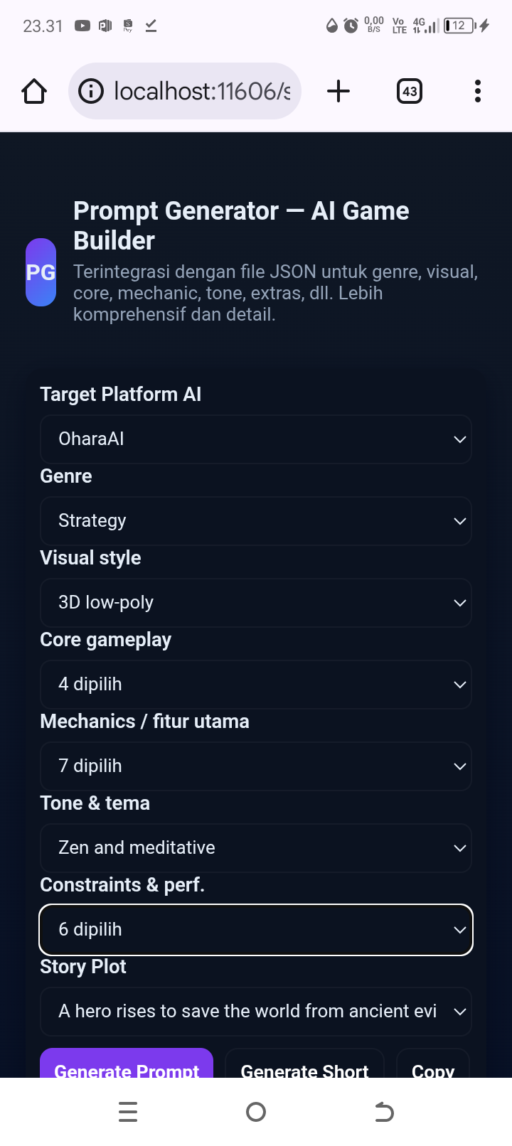 I make this idea generator for idea game design Concept. Idk, is it ...