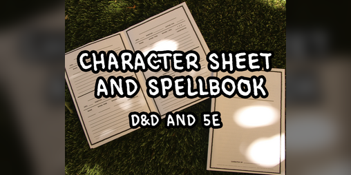 Cover image for D&D 5e Character Sheet and Spellbook - Book in A6
