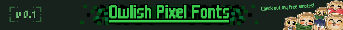 Owlish Pixel Fonts v0.1