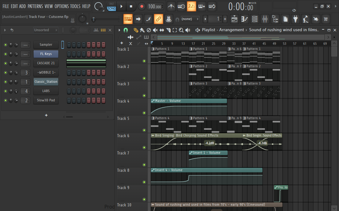 Track Four - Cutscene Music DAW Screenshot