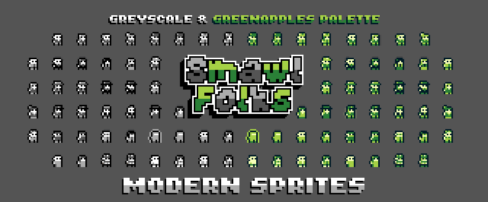 Smawl Folks - Modern Sprites - Palette C