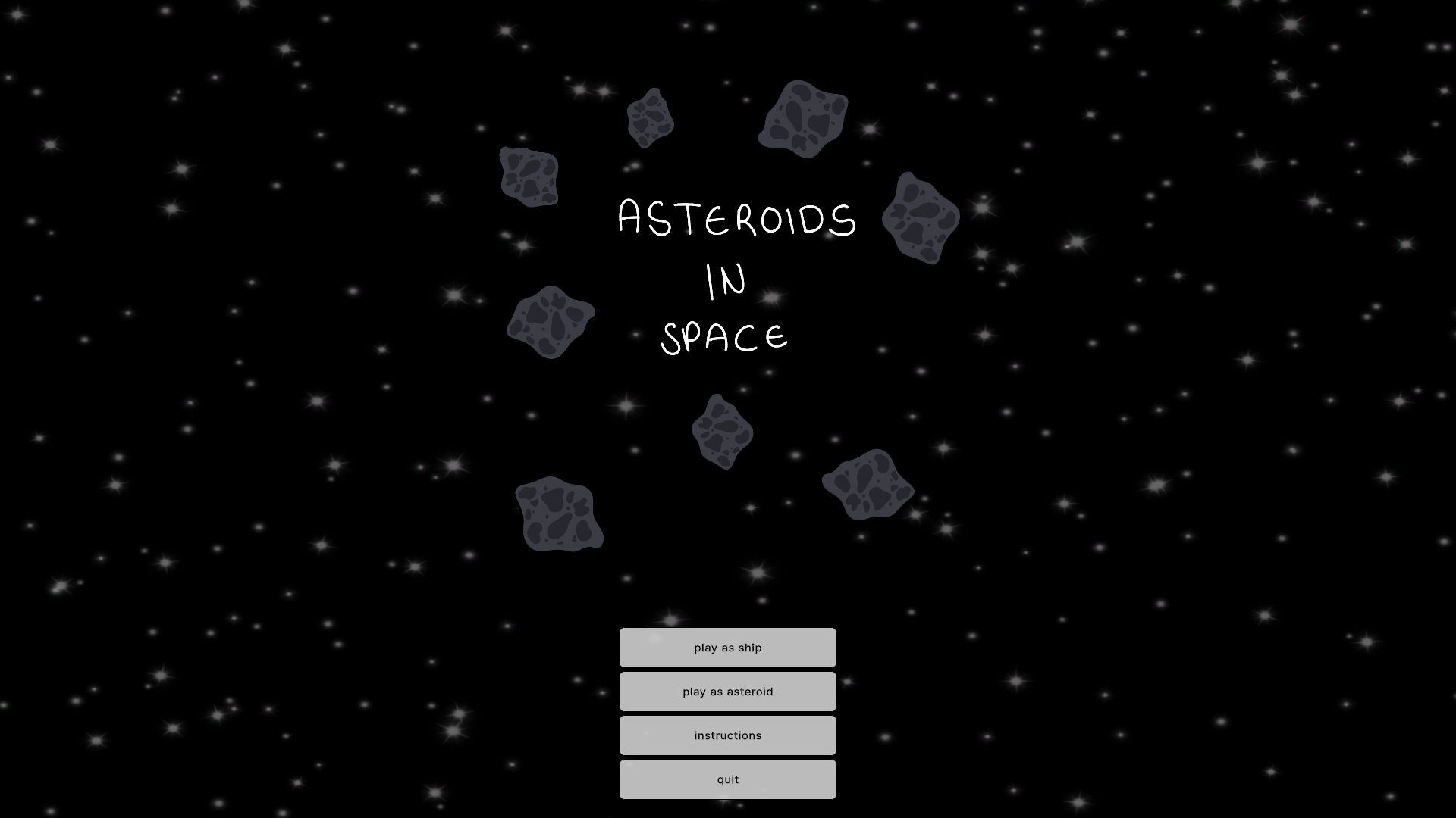 asteroids in space